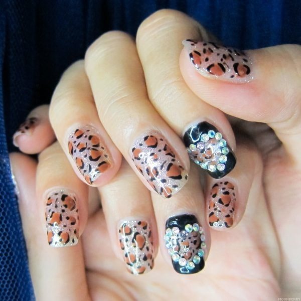 Milly's Hair Lashes Nails Leopard Print Nail Art