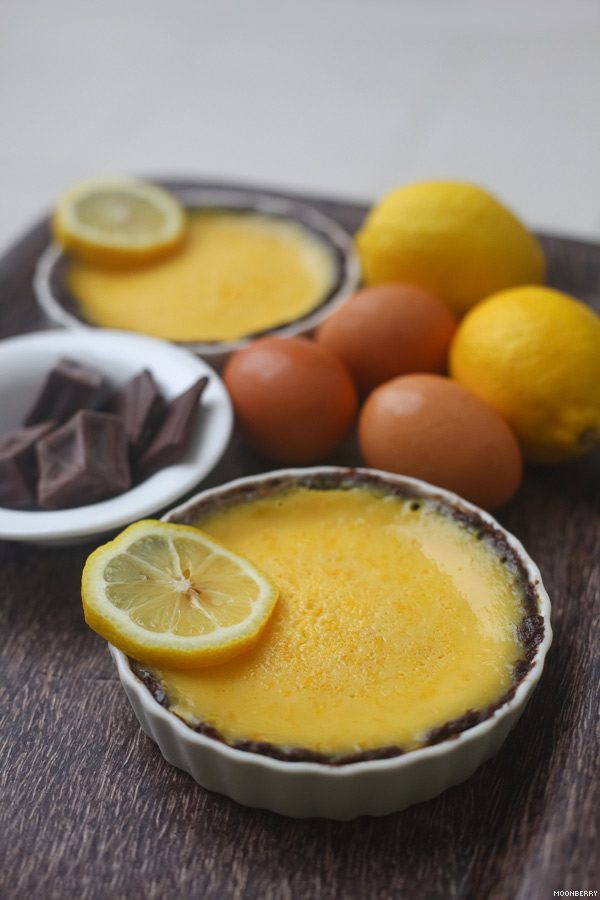 Lemon Creme Brulee Tart with Chocolate Crust