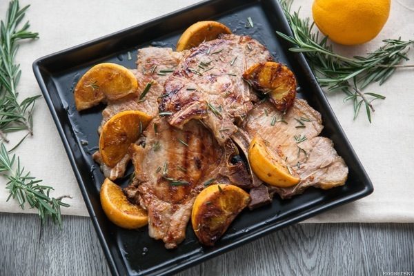 Grilled Orange Rosemary Pork Chops 