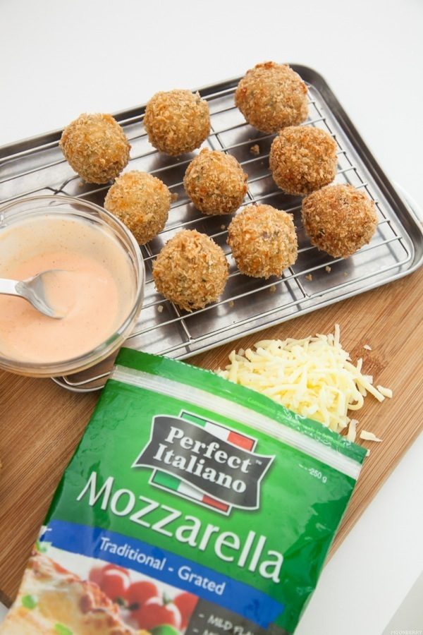 Cheesy Chicken Meatballs Recipe with Perfect Italiano Grated Mozzarella
