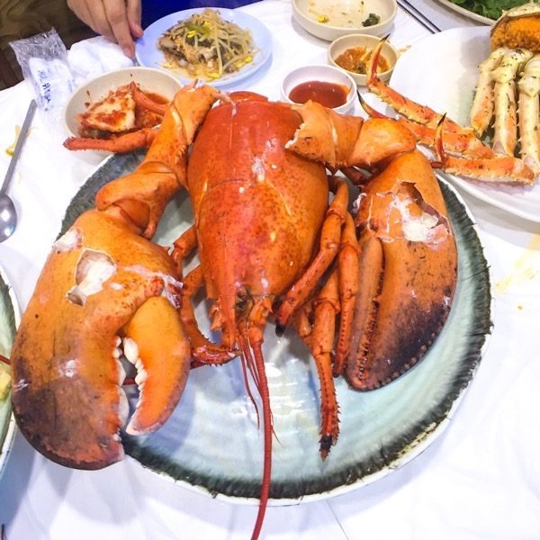 steamed lobster